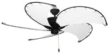 52 inch Raindance Nautical Ceiling Fan in Matte Black in Matte Black - Classic White Canvas Blades