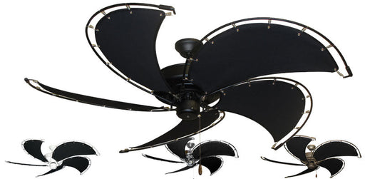 52 inch Raindance Nautical Ceiling Fan - Classic Black Canvas Blade