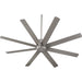 Proxima 72 inch 8-Blade Ceiling Fan by Quorum - Satin Nickel (Indoor)