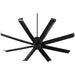 Proxima Patio 72 inch 8-Blade Ceiling Fan by Quorum - Black (Wet-rated)