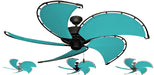 52 inch Raindance Nautical Ceiling Fan - Sunbrella Aruba Custom Canvas Blades