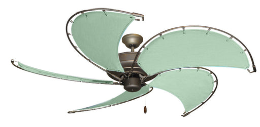 52 inch Raindance Nautical Ceiling Fan in Antique Bronze - Sunbrella Sea Canvas Blade