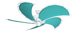 52 inch Raindance Nautical Ceiling Fan in Pure White - Sunbrella Aquamarine Canvas Blades