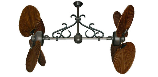 50 inch Twin Star III with Arbor 900 Wood Blades, Oil Rubbed Bronze Motor Finish with Decorative Scroll